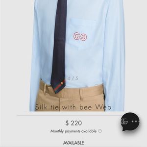 Mens’s Gucci- Silk tie with bee